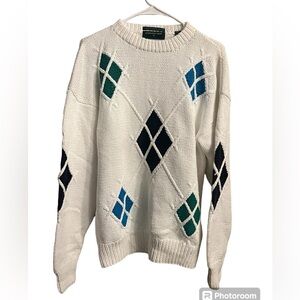 Vintage 90s Embassy Row Special Edition Handknits Cable Knit Cotton sweater LG